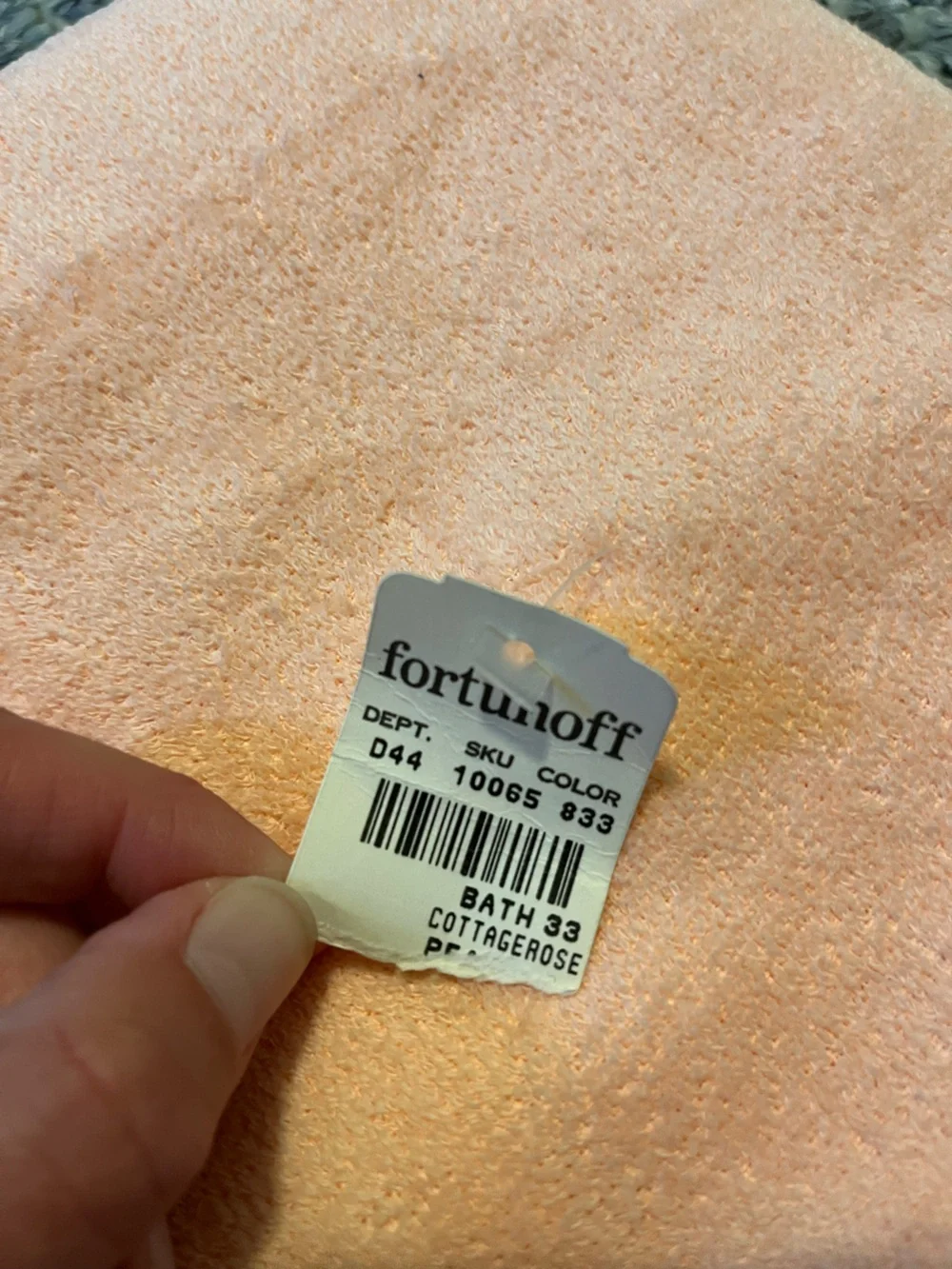 Vintage Peach Satin Trim 3-Piece Decorative Home Bath Towel Set